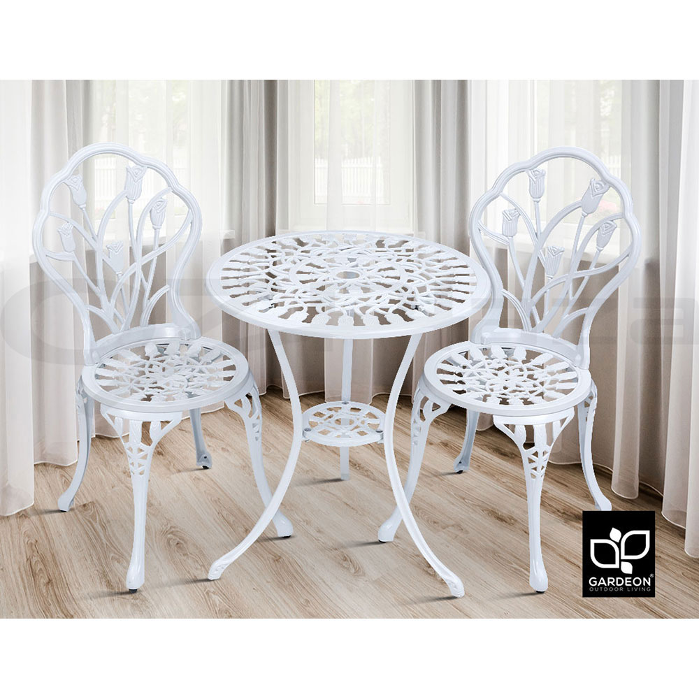 Gardeon Outdoor Setting Dining Chairs Bistro Set Patio Garden Furniture 3 Piece - Picture 63 of 63
