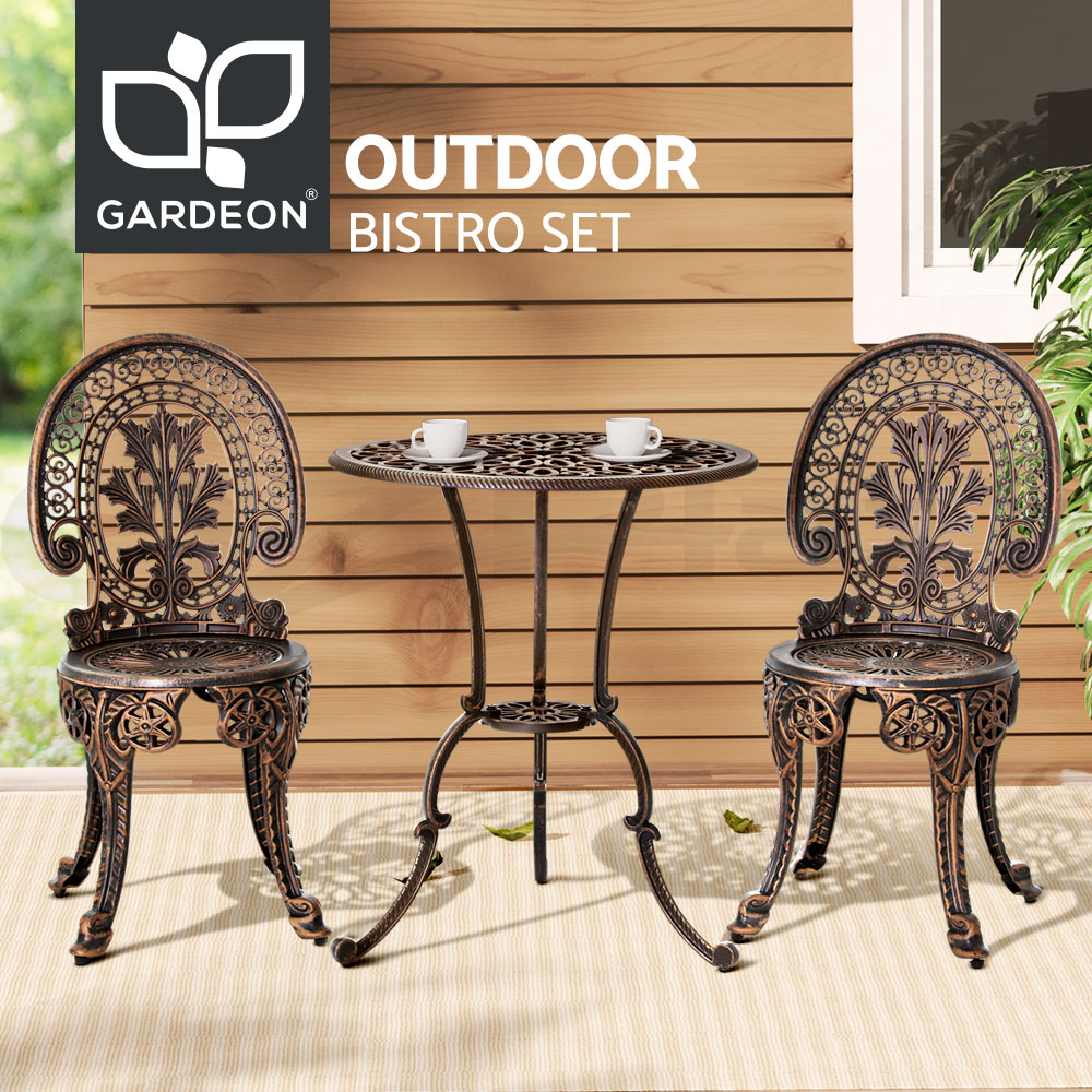 Gardeon Outdoor Setting Dining Chairs Bistro Set Patio Garden Furniture 3 Piece - Picture 11 of 63