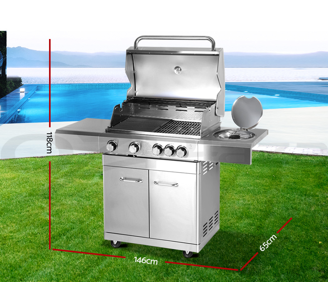 Grizze Outdoor Kitchen Gas BBQ Stainless Steel Grill Barbeque Stove 5