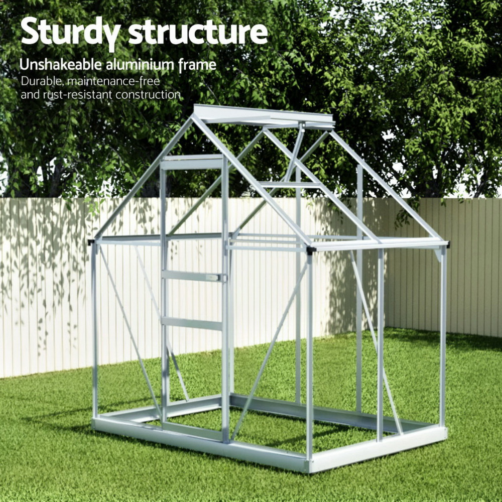 Green Fingers Greenhouse Aluminium Green House Polycarbonate Storage Garden - Picture 18 of 131
