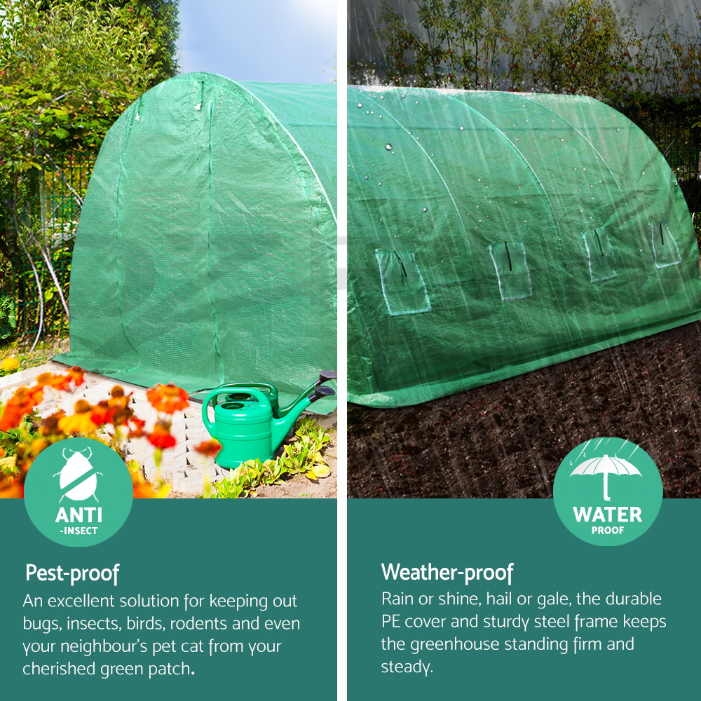 Greenfingers Greenhouse Tunnel Plastic Cover Greenhouses Green House