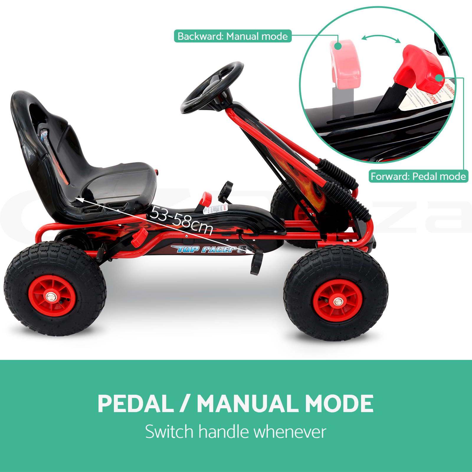 RIGO-Kids-Pedal-Powered-Racing-Go-Kart-Shock-