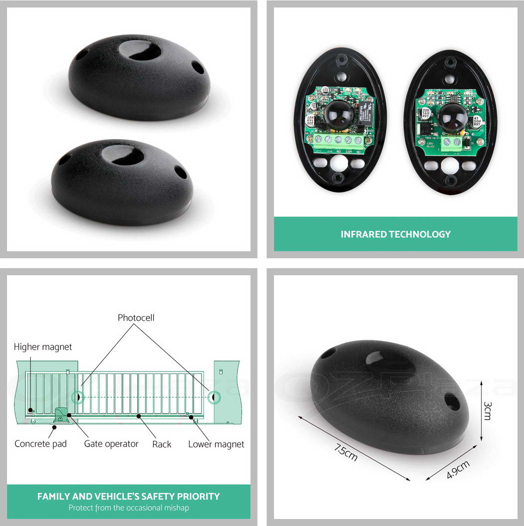 LockMaster Infrared Photocell Swing Sliding Gate Door Sensor Open
