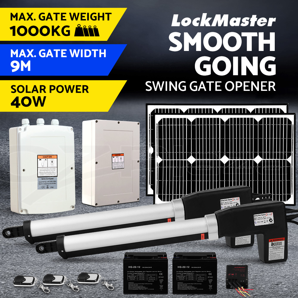 thumbnail 19  - LockMaster Swing Gate Opener Motor Automatic Electric Solar Remote Double Single