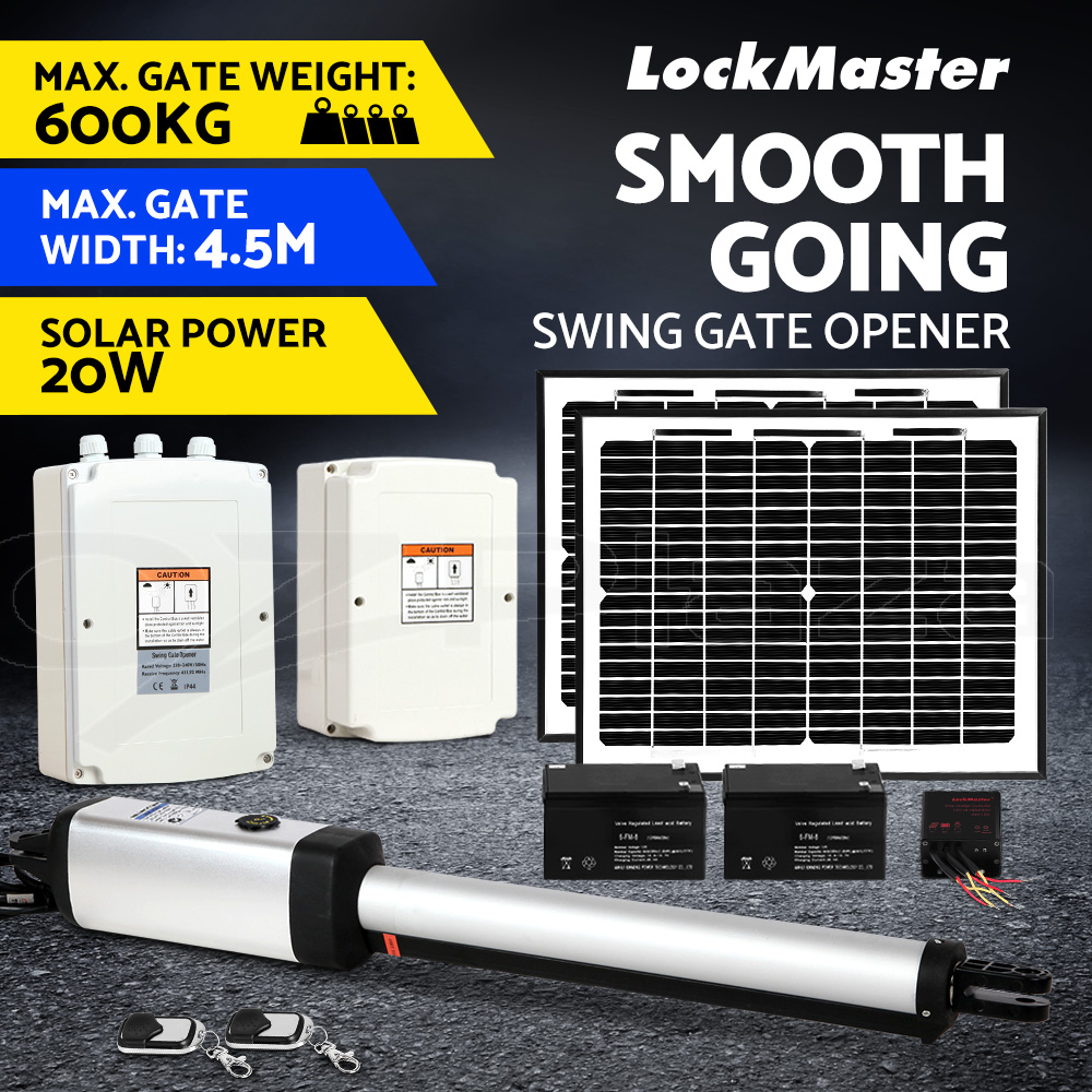 thumbnail 14  - LockMaster Swing Gate Opener Motor Automatic Electric Solar Remote Double Single