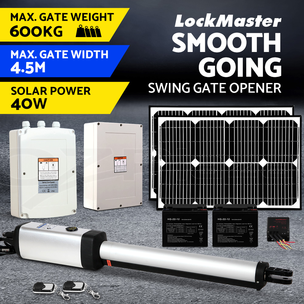 thumbnail 15  - LockMaster Swing Gate Opener Motor Automatic Electric Solar Remote Double Single