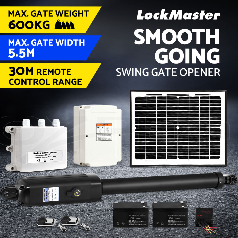 thumbnail 20  - LockMaster Swing Gate Opener Motor Automatic Electric Solar Remote Double Single