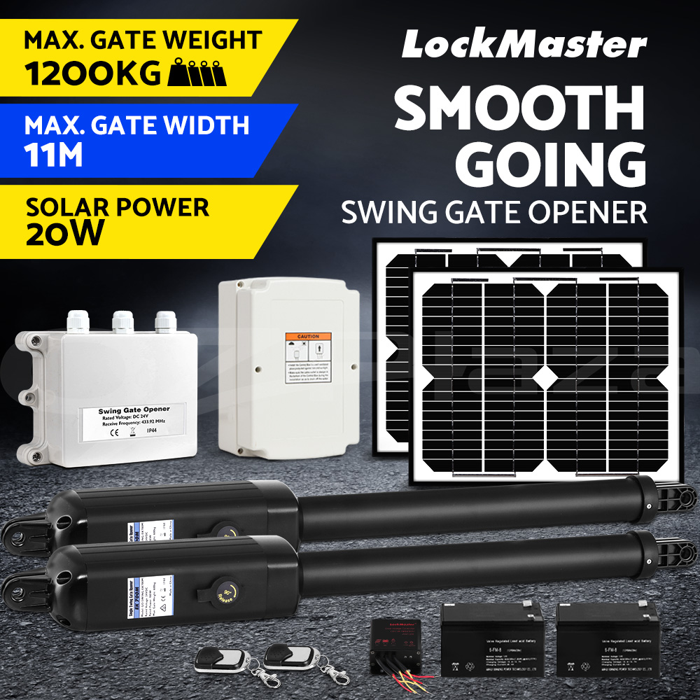 thumbnail 23  - LockMaster Swing Gate Opener Motor Automatic Electric Solar Remote Double Single