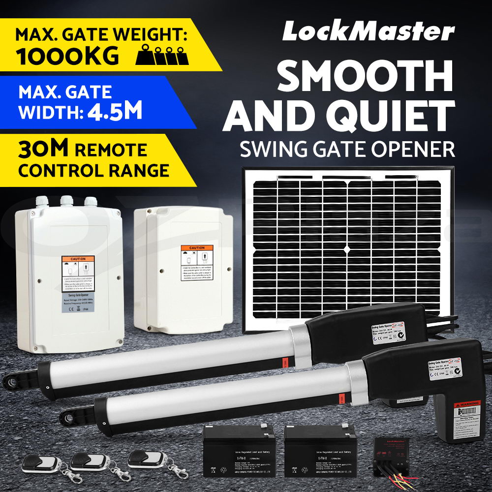 thumbnail 17  - LockMaster Swing Gate Opener Motor Automatic Electric Solar Remote Double Single