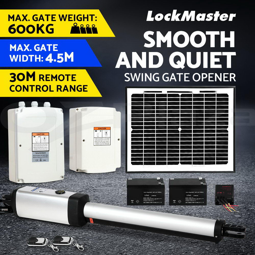 thumbnail 13  - LockMaster Swing Gate Opener Motor Automatic Electric Solar Remote Double Single