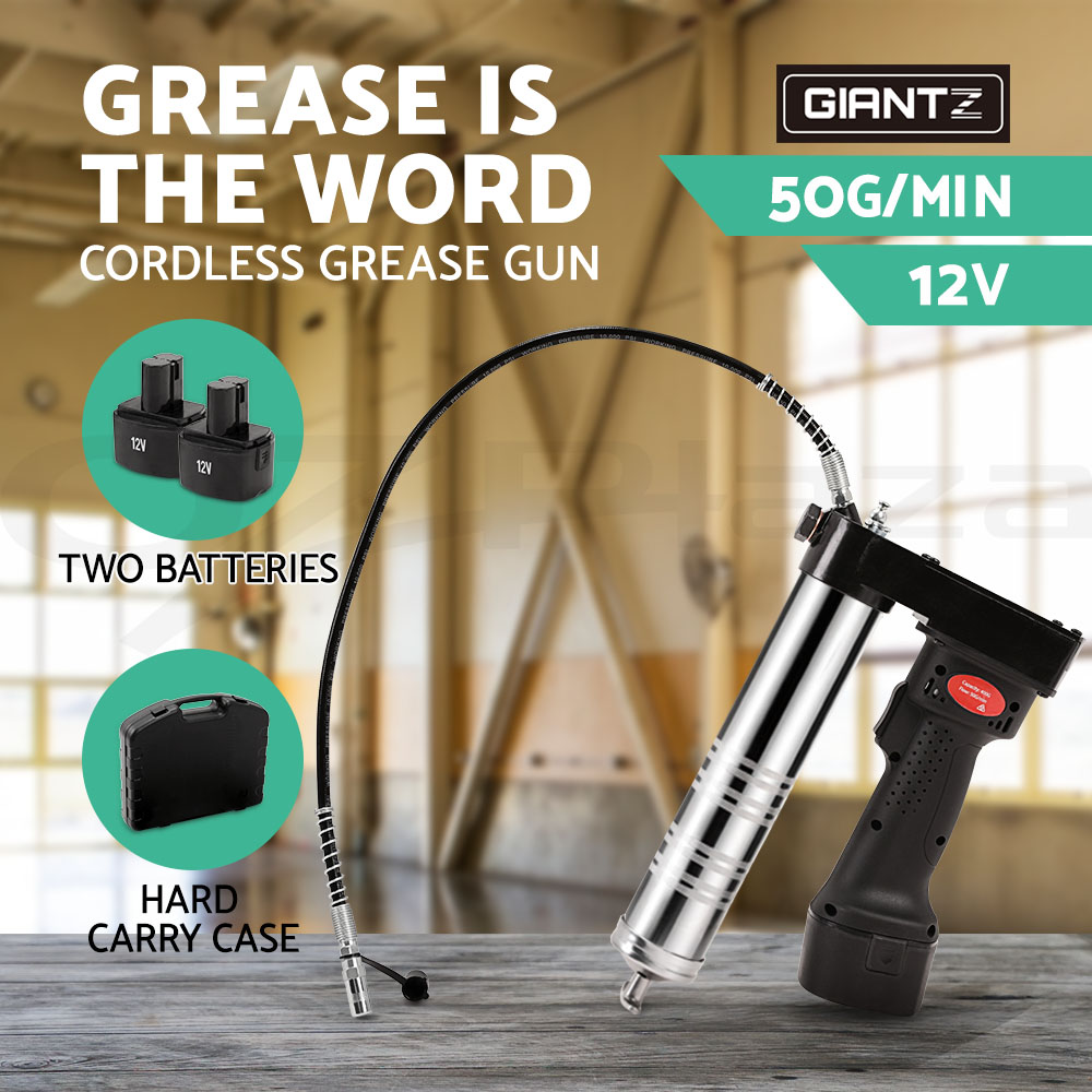 Giantz Grease Gun Cordless Battery Electric Rechargeable Industrial 12V 20V - Picture 12 of 32