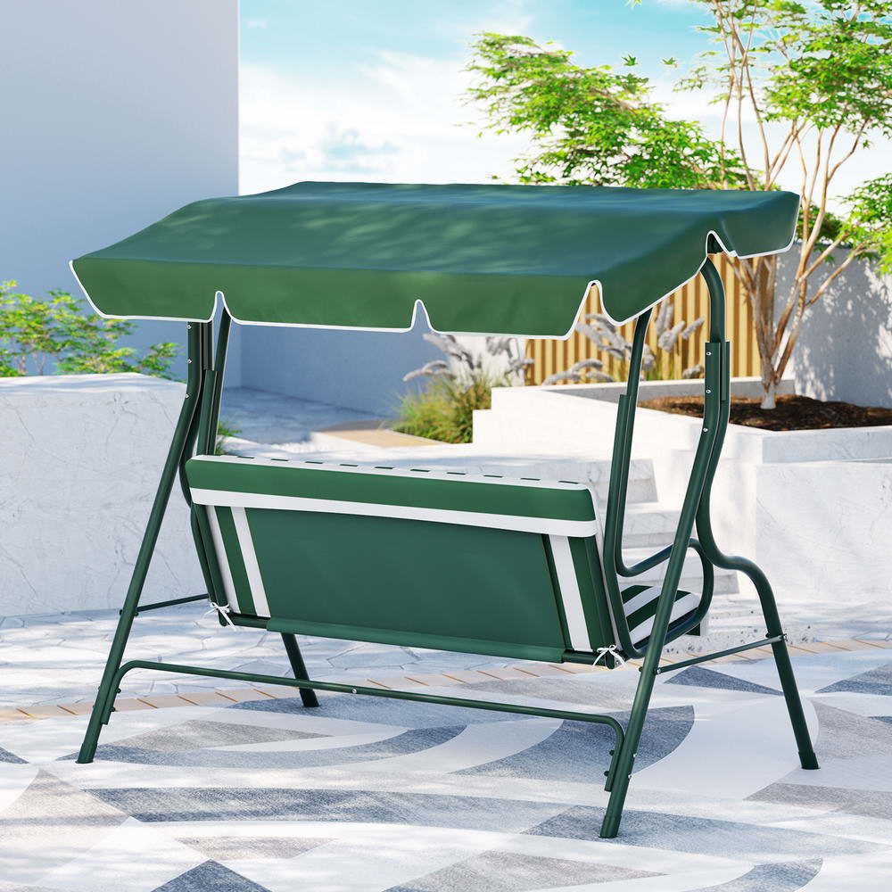 Gardeon Outdoor Swing Chair Garden Bench Furniture Canopy 3 Seater - Picture 22 of 23