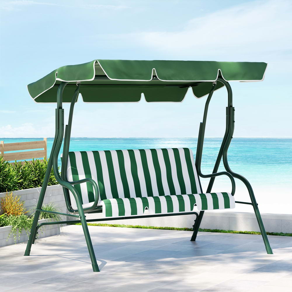 Gardeon Outdoor Swing Chair Garden Bench Furniture Canopy 3 Seater - Picture 23 of 23