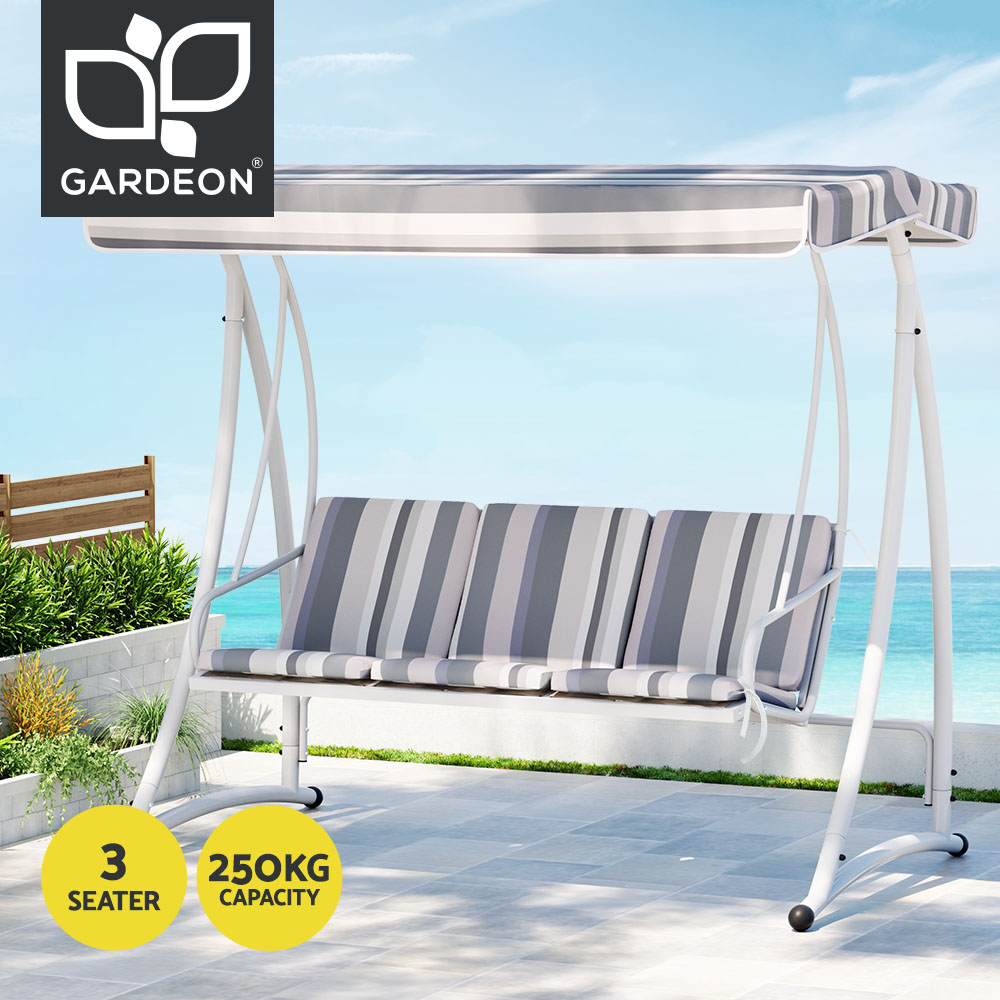 Gardeon Outdoor Swing Chair Garden Bench Furniture Canopy 3 Seater - Picture 9 of 23