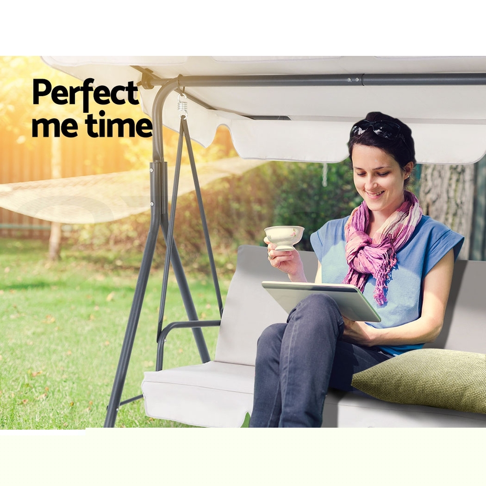 Gardeon Swing Chair Hammock Outdoor Furniture Patio Garden Canopy Bench Seat - Picture 15 of 74