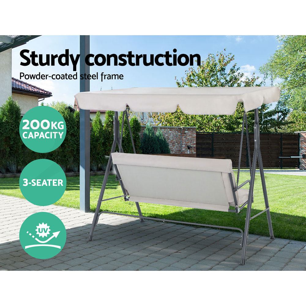 Gardeon Swing Chair Hammock Outdoor Furniture Patio Garden Canopy Bench Seat - Picture 16 of 74