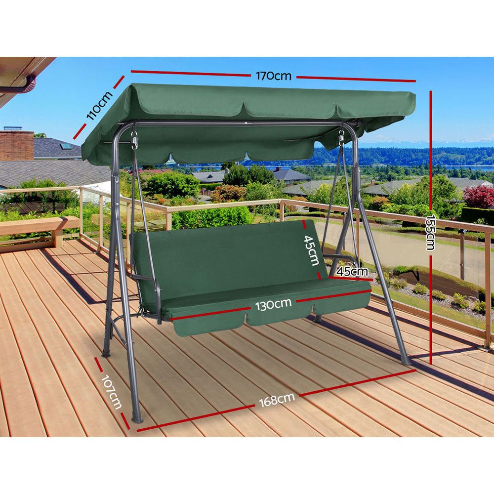 Gardeon Swing Chair Hammock Outdoor Furniture Patio Garden Canopy Bench Seat - Picture 48 of 74