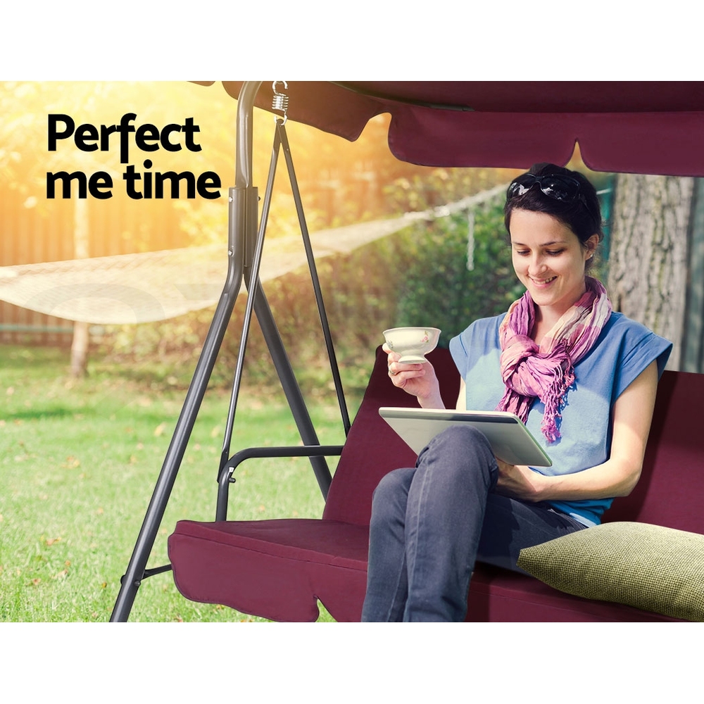 Gardeon Swing Chair Hammock Outdoor Furniture Patio Garden Canopy Bench Seat - Picture 70 of 74
