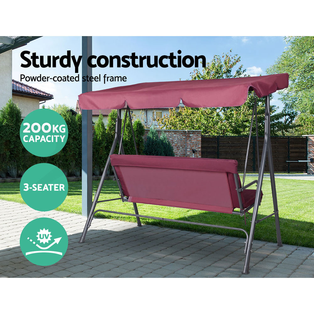 Gardeon Swing Chair Hammock Outdoor Furniture Patio Garden Canopy Bench Seat - Picture 71 of 74
