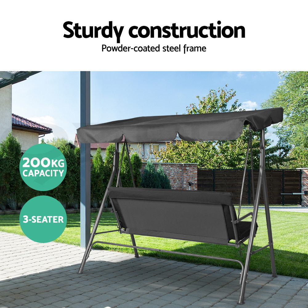 Gardeon Swing Chair Hammock Outdoor Furniture Patio Garden Canopy Bench Seat - Picture 25 of 74
