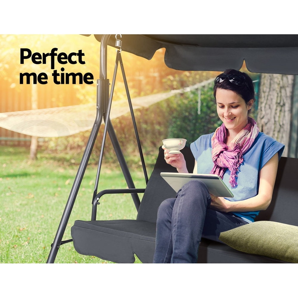 Gardeon Swing Chair Hammock Outdoor Furniture Patio Garden Canopy Bench Seat - Picture 52 of 74