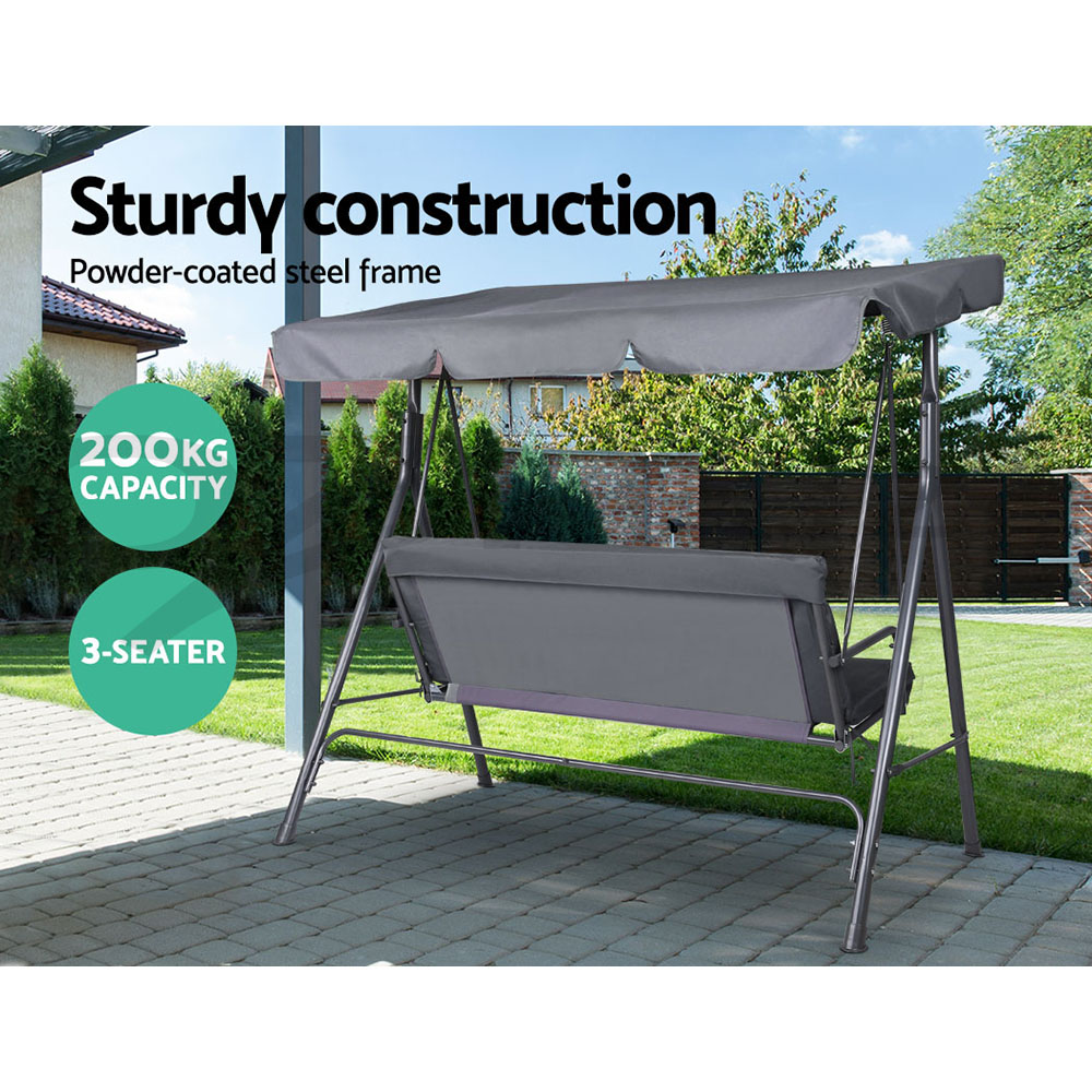 Gardeon Swing Chair Hammock Outdoor Furniture Patio Garden Canopy Bench Seat - Picture 53 of 74