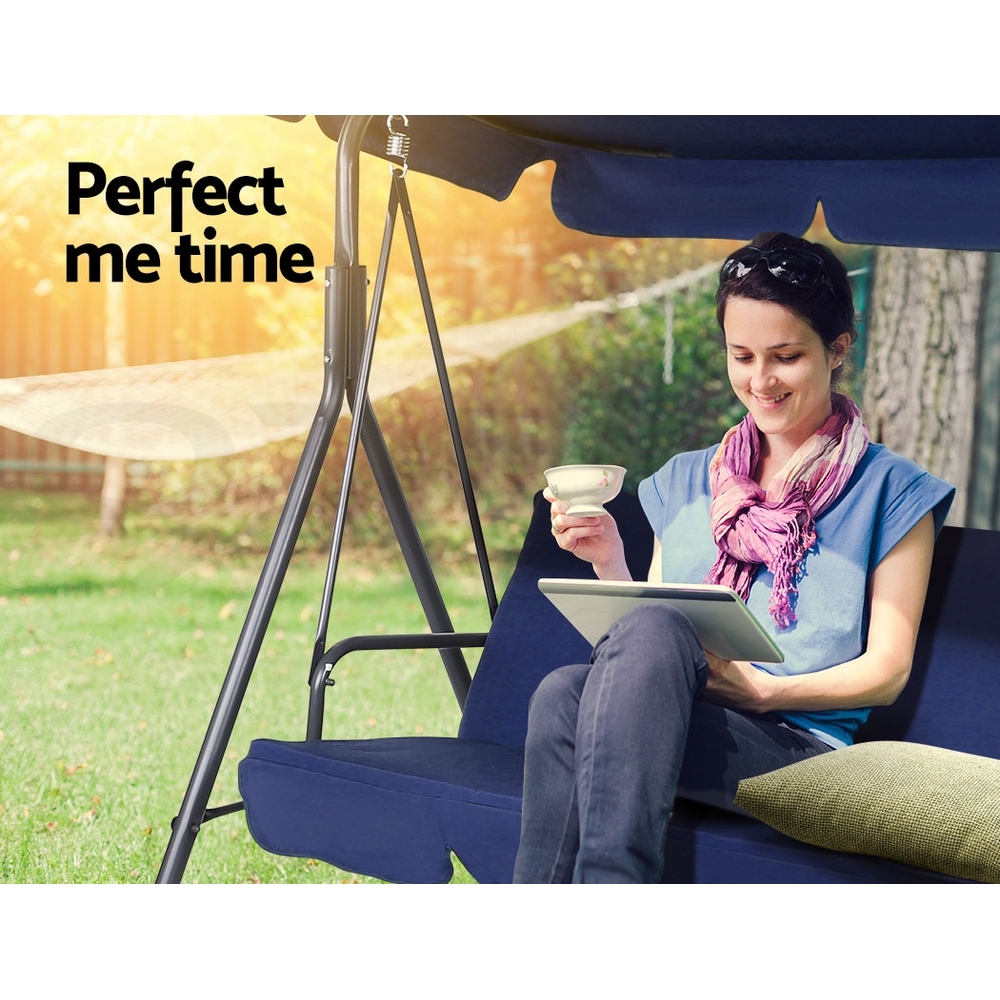 Gardeon Swing Chair Hammock Outdoor Furniture Patio Garden Canopy Bench Seat - Picture 61 of 74