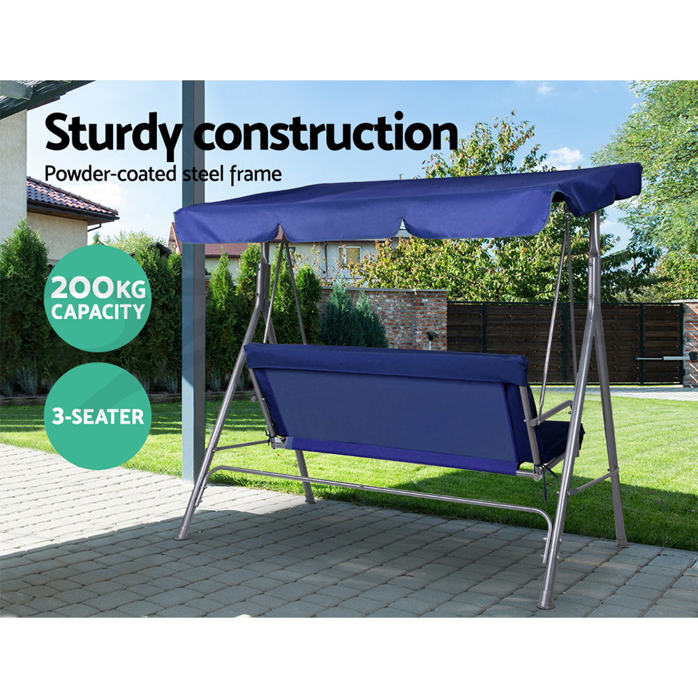 Gardeon Swing Chair Hammock Outdoor Furniture Patio Garden Canopy Bench Seat - Picture 62 of 74