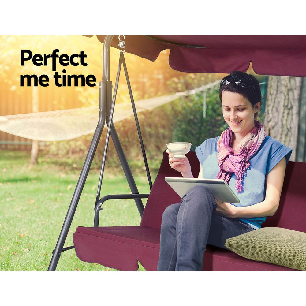 Gardeon Swing Chair Hammock Outdoor Furniture Patio Garden Canopy Bench Seat - Picture 35 of 74
