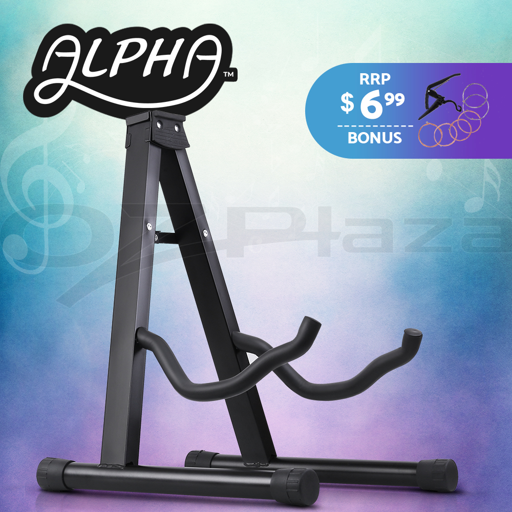 Alpha 41” Inch Wooden Acoustic Guitar Classical Folk Full Size Dreadnought Capo - Picture 14 of 16