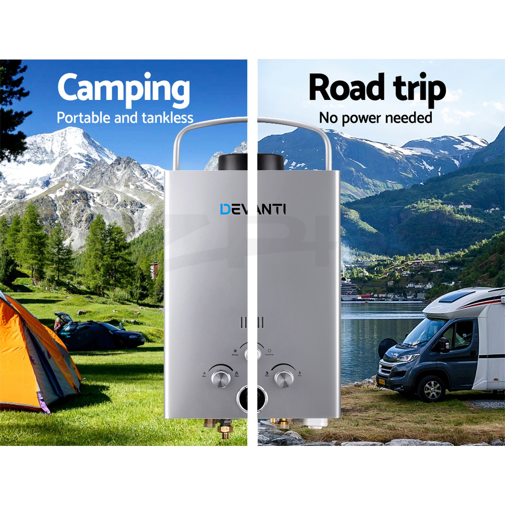 Devanti Gas Hot Water Heater Portable Shower Pump Camping LPG Caravan Outdoor - Picture 68 of 99
