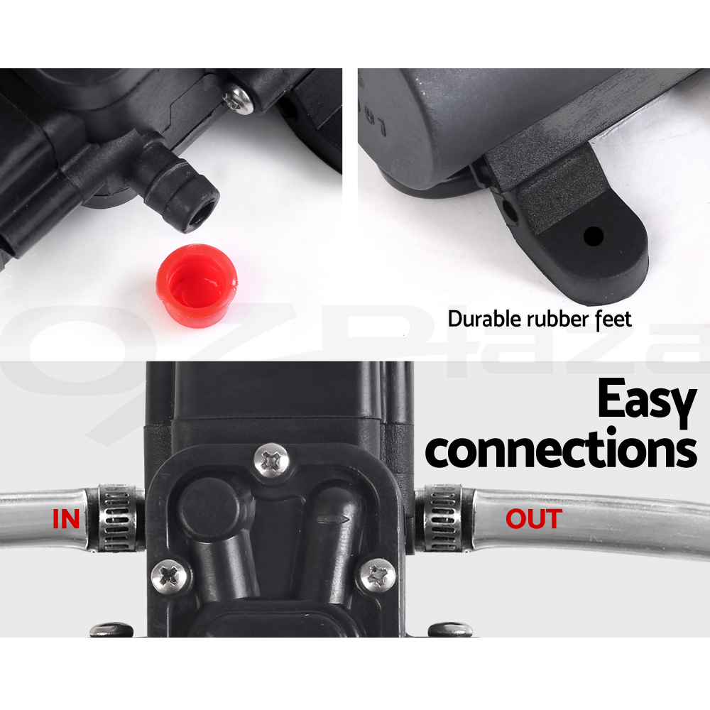 Water Pump 12V Pressure Shower Pump Caravan Camping Boat Car Garden 4