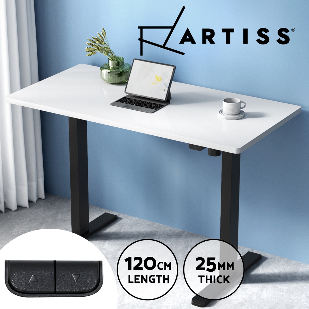 Artiss Electric Sit Stand Desks Standing Desk Height Adjustable Table Riser - Picture 26 of 57
