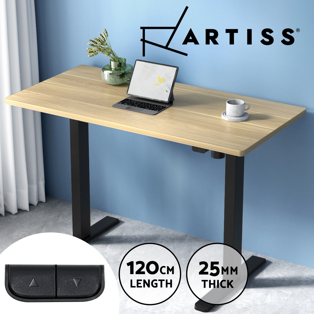 Artiss Electric Sit Stand Desks Standing Desk Height Adjustable Table Riser - Picture 24 of 57