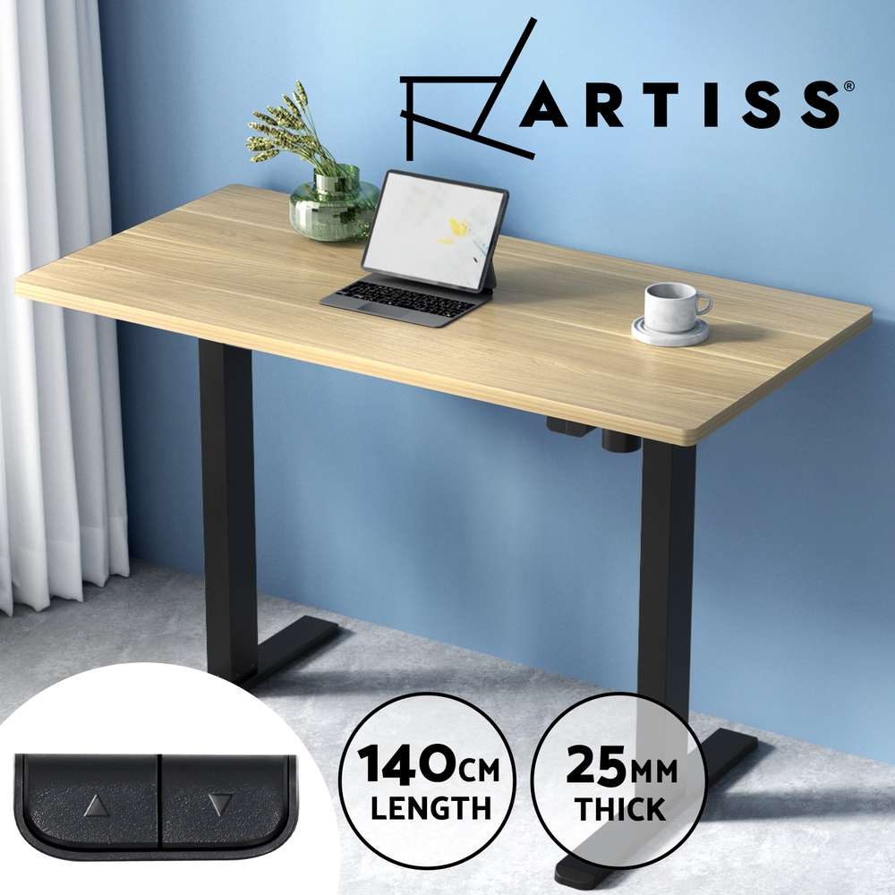 Artiss Electric Sit Stand Desks Standing Desk Height Adjustable Table Riser - Picture 30 of 57