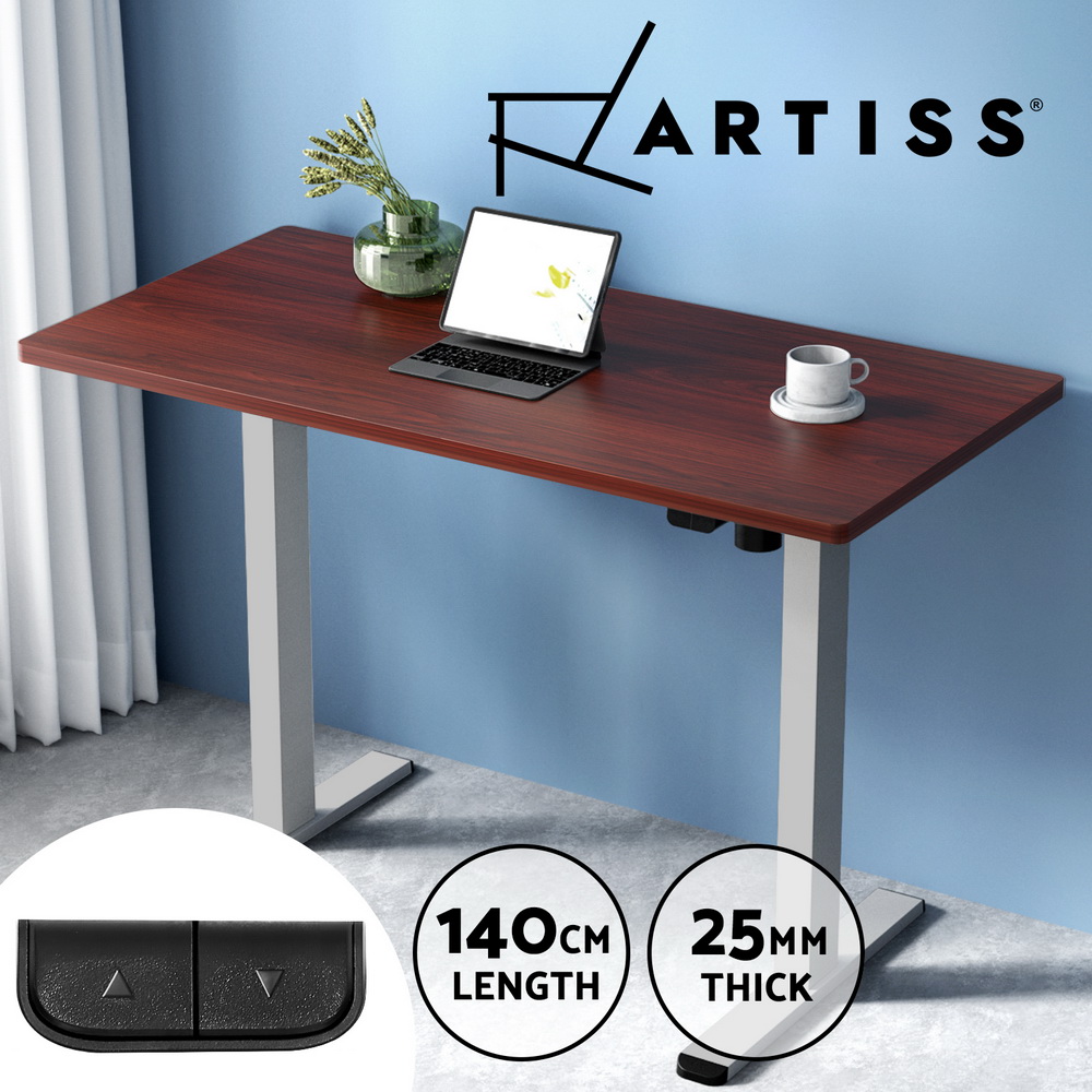 Artiss Electric Sit Stand Desks Standing Desk Height Adjustable Table Riser - Picture 45 of 57
