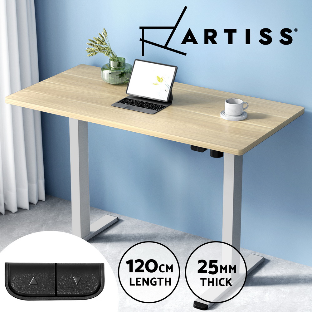 Artiss Electric Sit Stand Desks Standing Desk Height Adjustable Table Riser - Picture 41 of 57