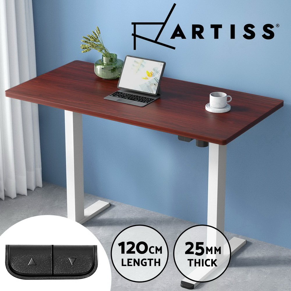 Artiss Electric Sit Stand Desks Standing Desk Height Adjustable Table Riser - Picture 50 of 57