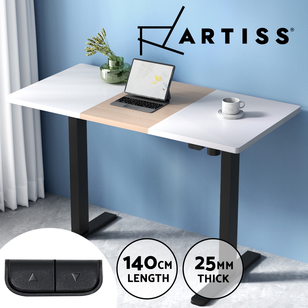 Artiss Electric Sit Stand Desks Standing Desk Height Adjustable Table Riser - Picture 15 of 57