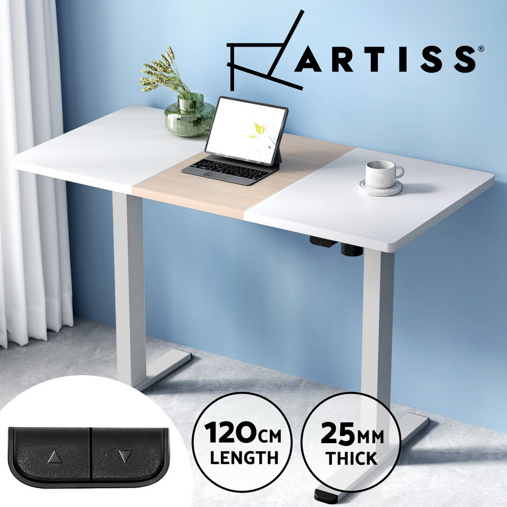 Artiss Electric Sit Stand Desks Standing Desk Height Adjustable Table Riser - Picture 11 of 57