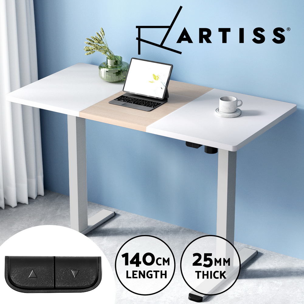 Artiss Electric Sit Stand Desks Standing Desk Height Adjustable Table Riser - Picture 17 of 57
