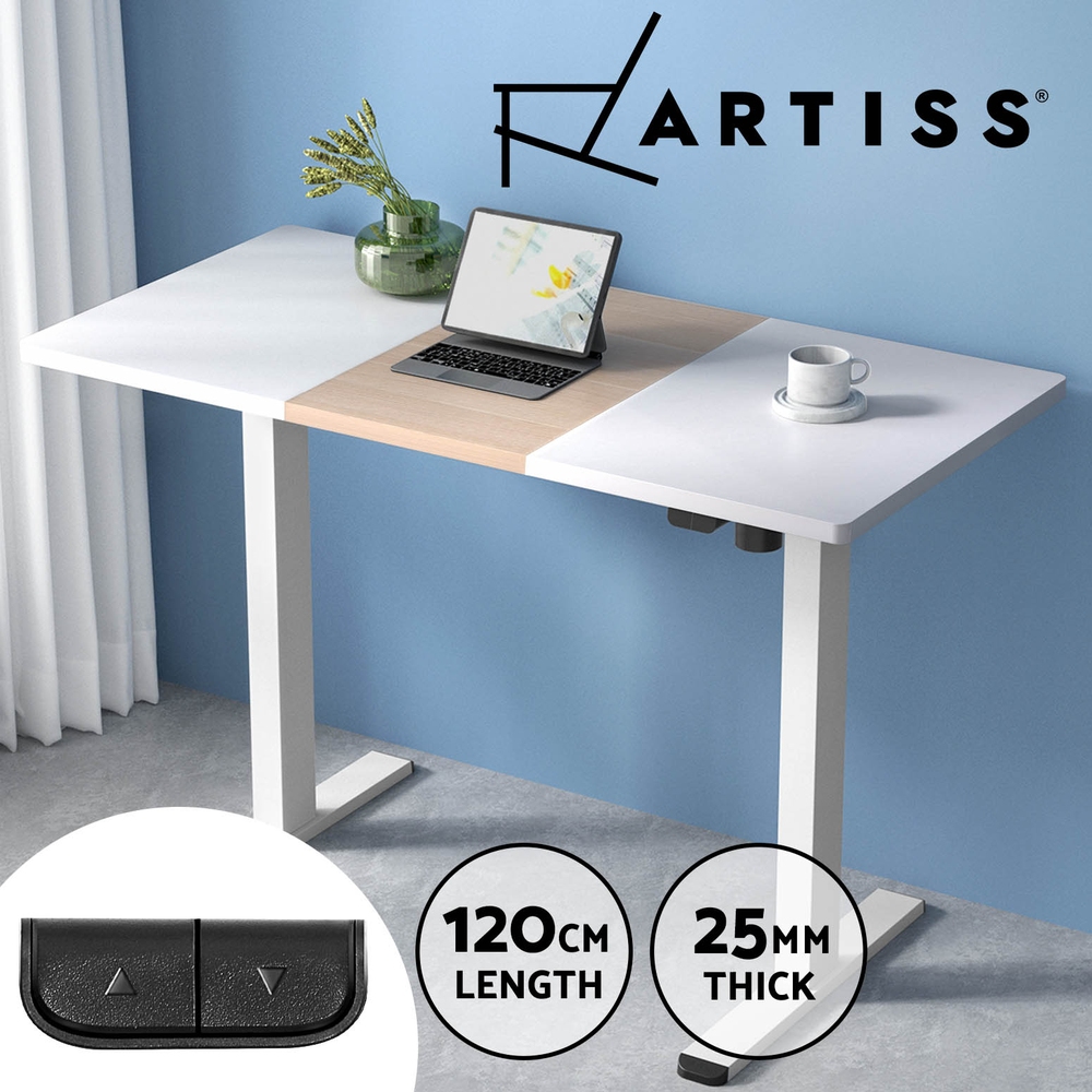 Artiss Electric Sit Stand Desks Standing Desk Height Adjustable Table Riser - Picture 13 of 57