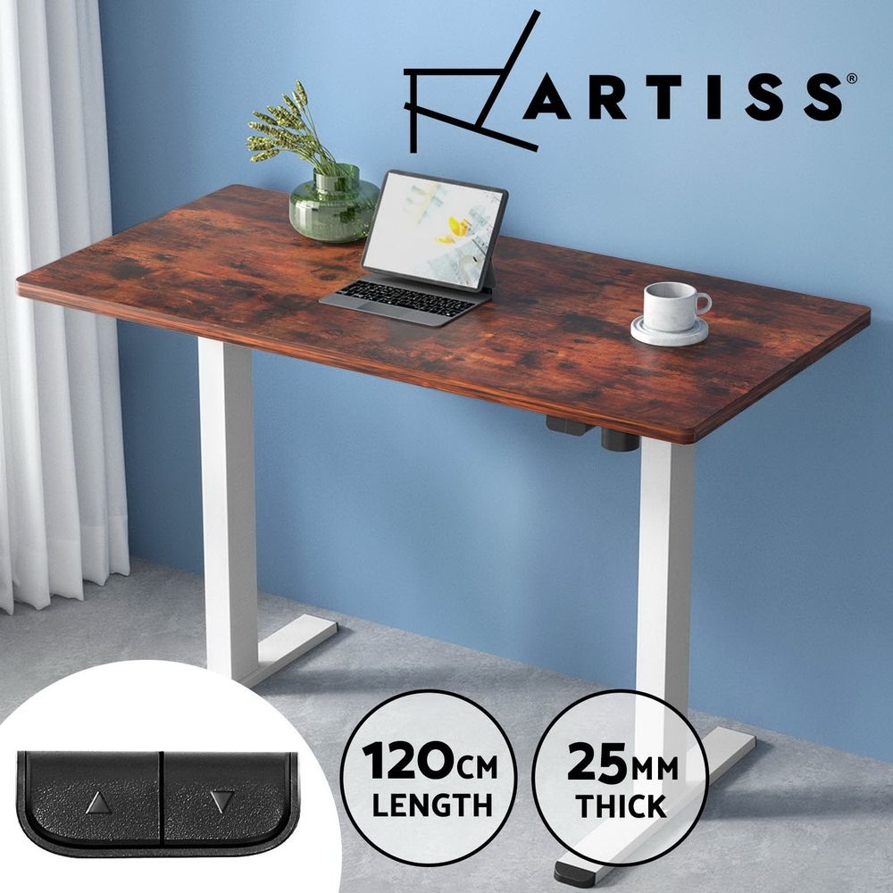 Artiss Electric Sit Stand Desks Standing Desk Height Adjustable Table Riser - Picture 49 of 57
