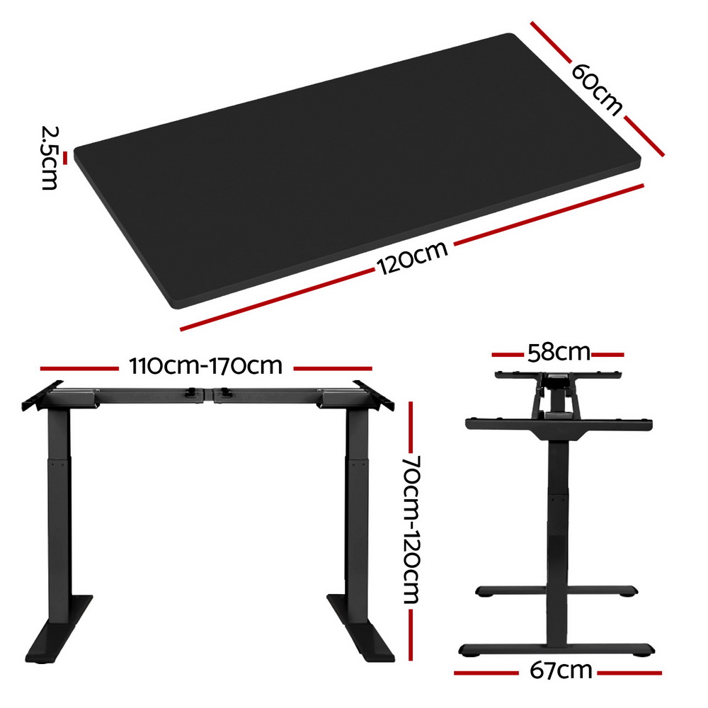 Artiss Sit Stand Desks Electric Standing Desk Dual Motor Height Adjustable - Picture 19 of 179