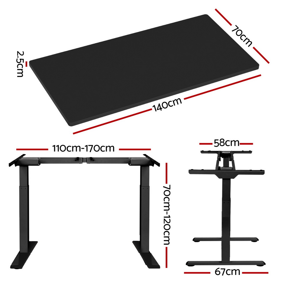 Artiss Sit Stand Desks Electric Standing Desk Dual Motor Height Adjustable - Picture 58 of 179