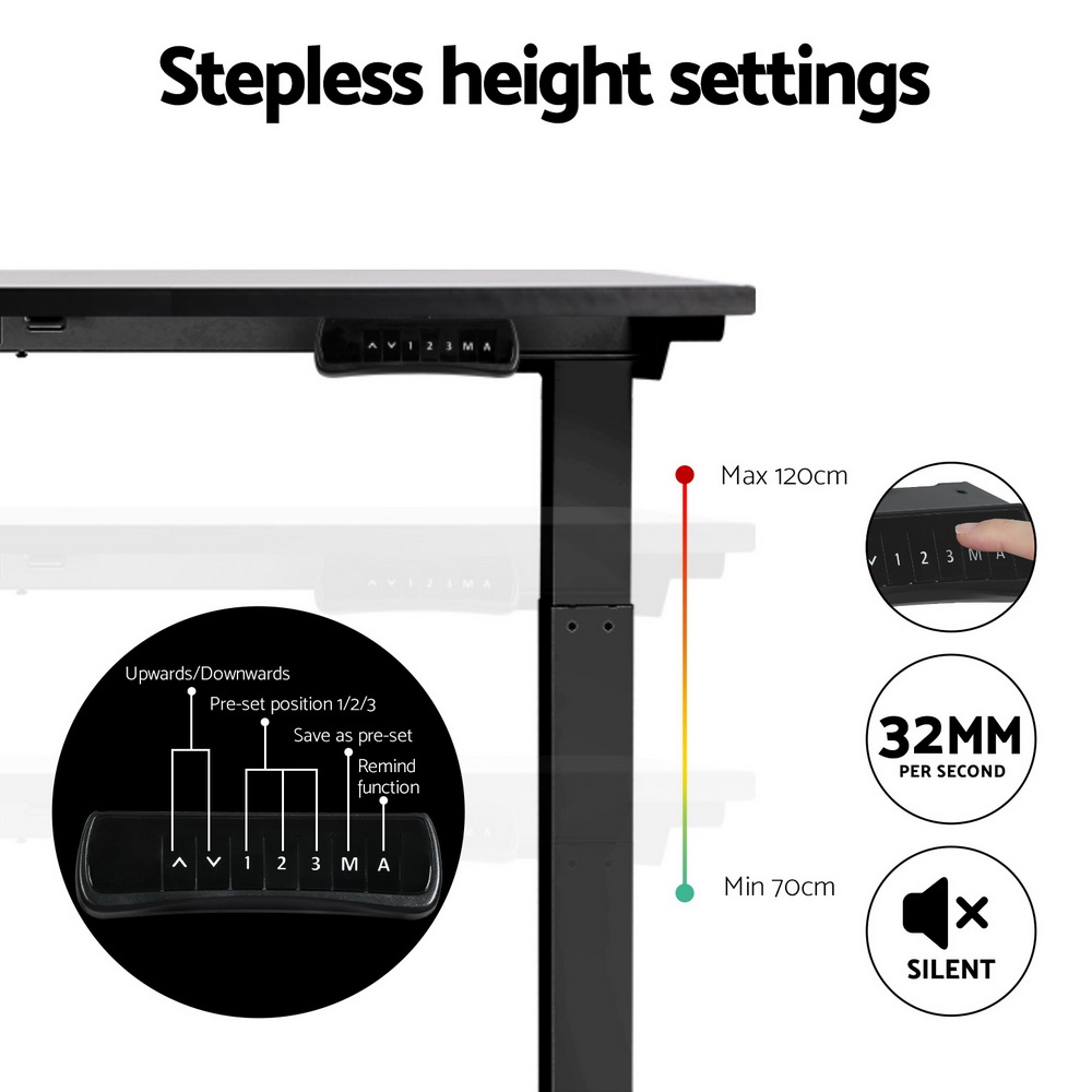 Artiss Sit Stand Desks Electric Standing Desk Dual Motor Height Adjustable - Picture 61 of 179