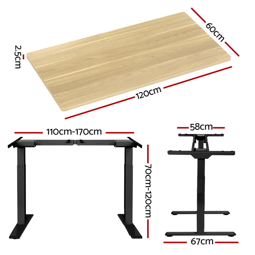 Artiss Sit Stand Desks Electric Standing Desk Dual Motor Height Adjustable - Picture 27 of 179