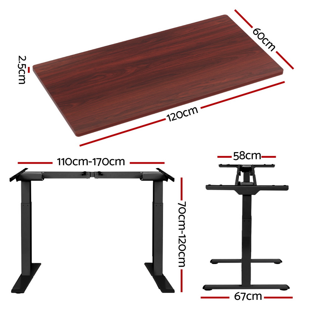 Artiss Sit Stand Desks Electric Standing Desk Dual Motor Height Adjustable - Picture 42 of 179