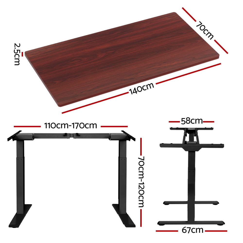 Artiss Sit Stand Desks Electric Standing Desk Dual Motor Height Adjustable - Picture 82 of 179
