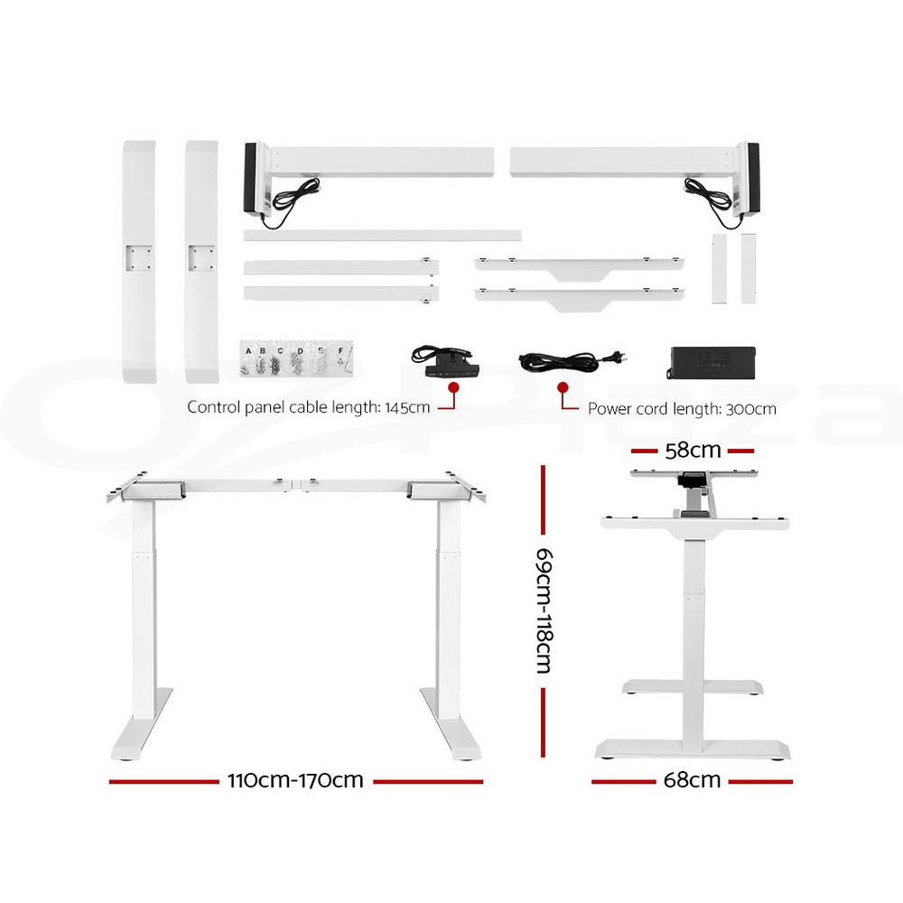 thumbnail 77  - Artiss Standing Desk Electric Height Adjustable Sit Stand Office Computer Table